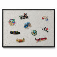 MAGNETTAFEL 70x50 cm Schwarzer Rahmen Helles Steinzeug - Alufarben, Metall (70/50/0.4cm) - TULUP