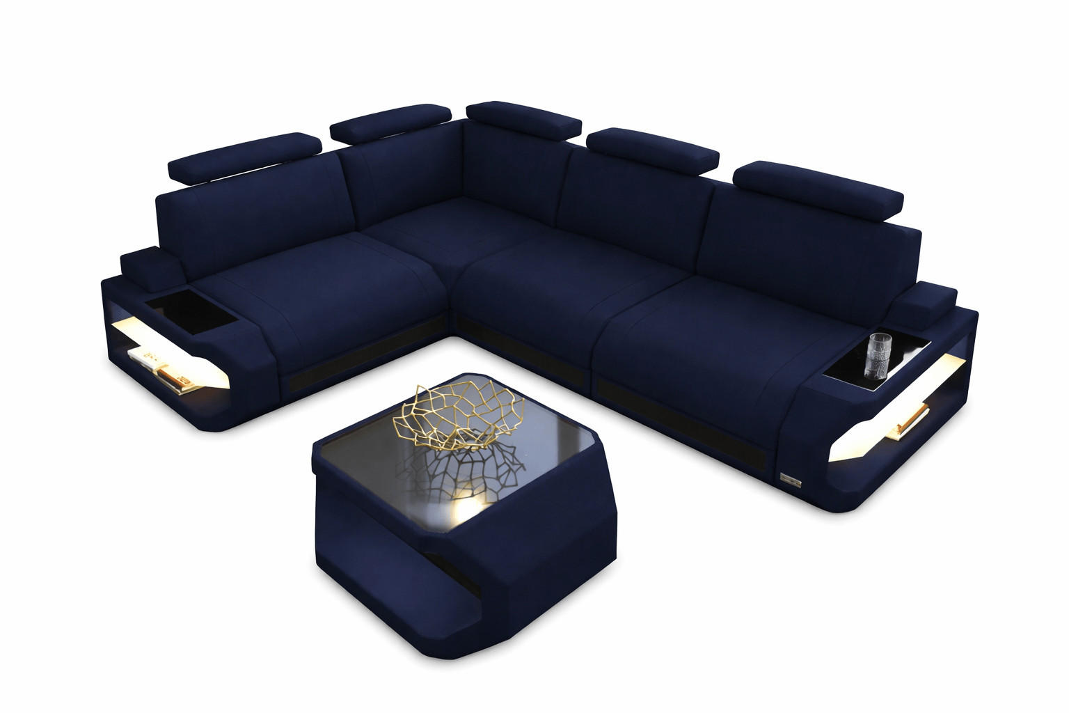 XXXLutz Ecksofa Dunkelblau 272x272 cm