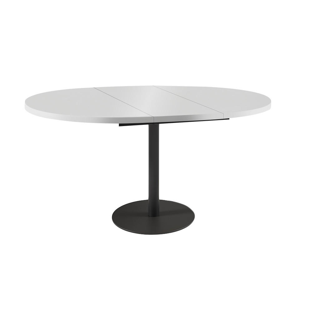 ESSTISCH Borte Icy Weiß / Schwarz 100/138 / 100 / 76cm - Schwarz/Weiß, Holz/Holzwerkstoff (100/100/76cm) - Feldmann-Wohnen