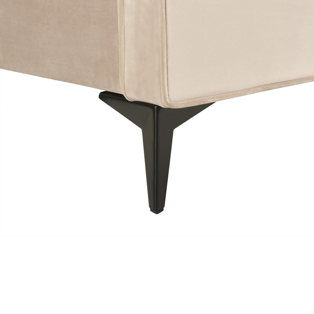 POLSTERBETT mit Lattenrost 180/200 cm Beige Valognes - Taupe, Textil (180/200cm) - Beliani