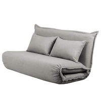 SCHLAFSOFA - Hellgrau/Schwarz, Textil/Metall (150/75/85cm) - home24