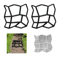 2XGEHWEGFORM - Schwarz, Kunststoff (32/4/32cm) - Relaxdays