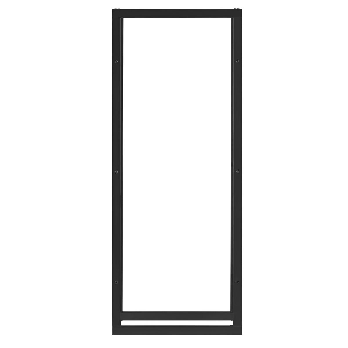KAMINHOLZREGAL Kasan - Schwarz, Metall (50/150/25cm) - [en.casa]