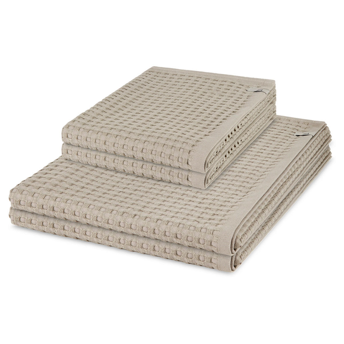 FROTTIERSET Piquee 4-teilig - Beige, Textil (50/100cm) - MÖVE