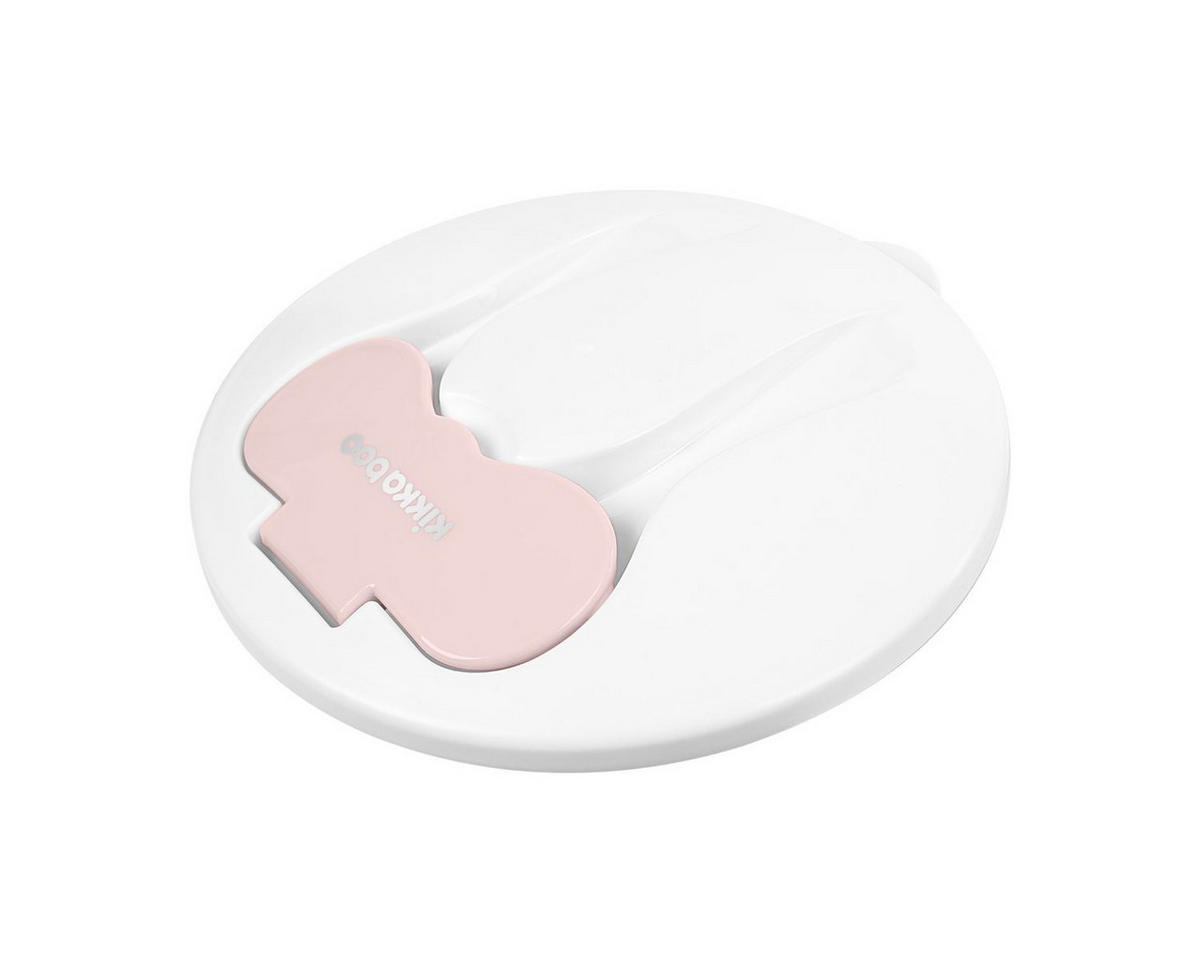 KINDERGESCHIRR 4in1 Schüssel-Set pink Deckel, Griffe, rutschfest, Saugknöpfe, 700ml, 700 ml, ab 6 Monate - Rosa, Kunststoff (14/19/8cm) - Kikka boo