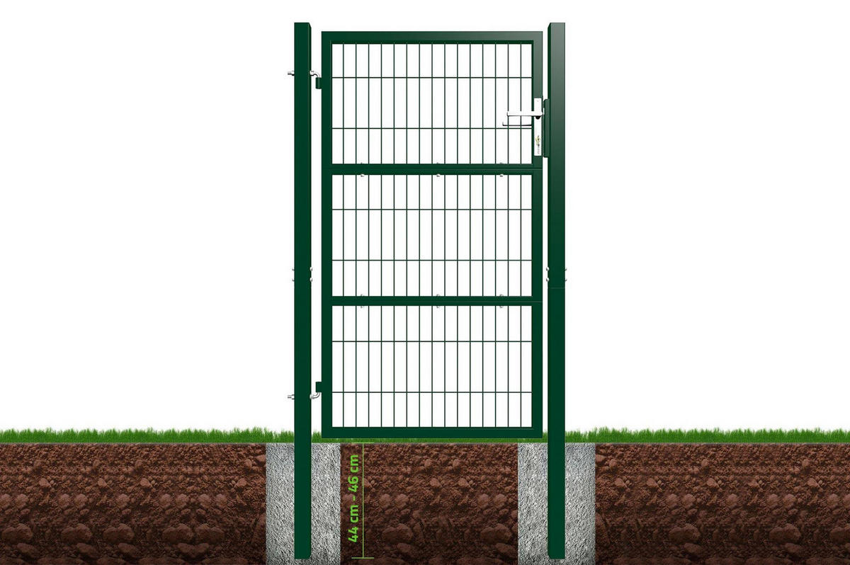 ZAUNTOR Razo grün 1m H.160cm Metall - Grün, Metall (106/166cm) - Casanoov