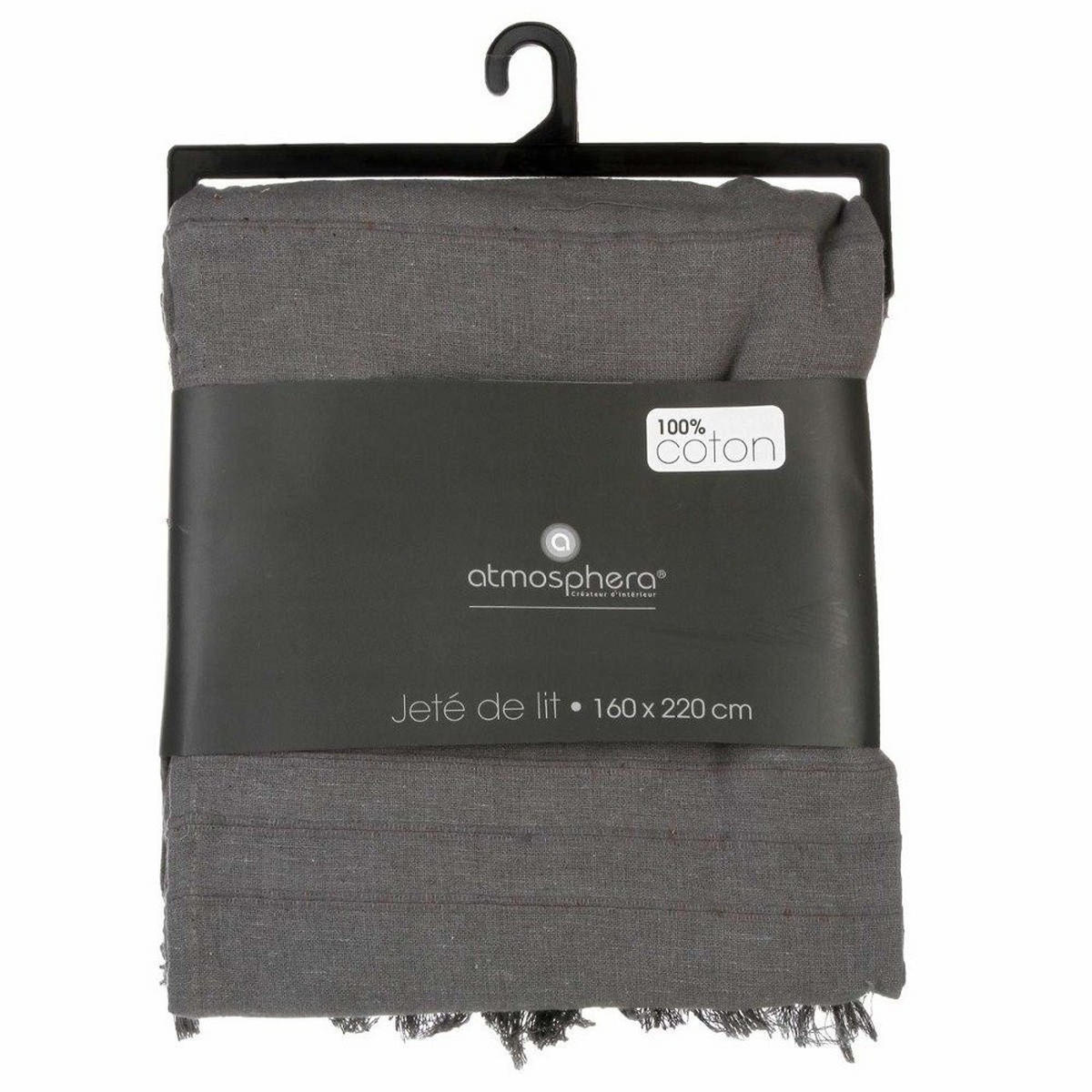 TAGESDECKE 220/160 cm - Anthrazit, Naturmaterialien (160/220cm) - Atmosphera Createur d´interieur