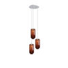 GALERIELEUCHTE Velo 3-flammig Braun Ø 18cm - Braun/Weiß, Glas (18/18/33cm) - s.luce