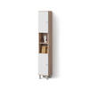 BADSCHRANK Fucino Sonoma 30 x 190 cm - Weiß/Sonoma Eiche, Holzwerkstoff (30/190/30cm) - Livinity®