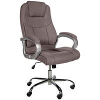 CHEFSESSEL Stoff Taupe - Taupe/Chromfarben, Textil/Metall (66/113/70cm) - CLP