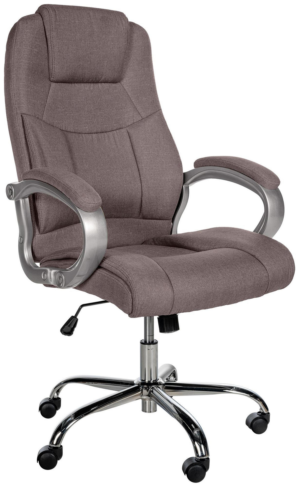 CHEFSESSEL Stoff Taupe - Taupe/Chromfarben, Textil/Metall (66/113/70cm) - CLP