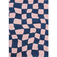 TEPPICH vintage karos blau Groovy 200x280 cm - Blau, Textil (200/280cm) - Nazar Rugs
