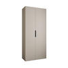 DREHTÜRENSCHRANK 245,5/110/50 2-türig - Kaschmir/Schwarz, Holz/Metall (110/245.5/50cm) - Abiks Möbel