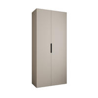 DREHTÜRENSCHRANK 245,5/110/50 2-türig - Kaschmir/Schwarz, Holz/Metall (110/245.5/50cm) - Abiks Möbel
