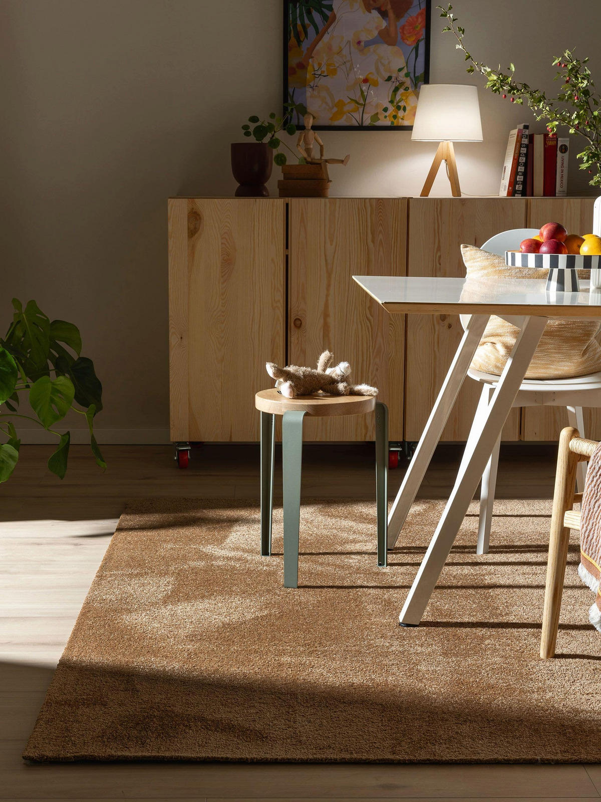 TEPPICH Nina waschbar 120/170 cm - Beige, Kunststoff (120/170cm) - benuta Nest