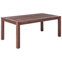 GARTENTISCH Eukalyptusholz dunkel braun 180x100 cm Tuscania - Dunkelbraun, Holz (100/180/73cm) - Beliani