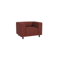 SESSEL Tove Terrakotta Cord - Terracotta/Schwarz, Holz/Kunststoff (95/65/80cm) - S-Style Möbel