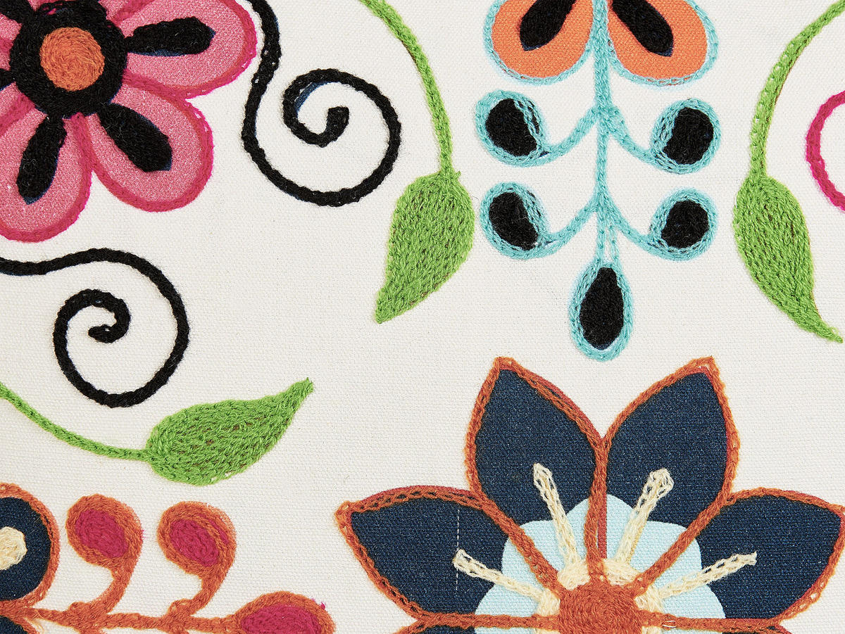 DEKOKISSEN 2er-Set Bunt 50/50 cm Bahraich - Multicolor, Naturmaterialen/Textil (50/50cm) - Beliani