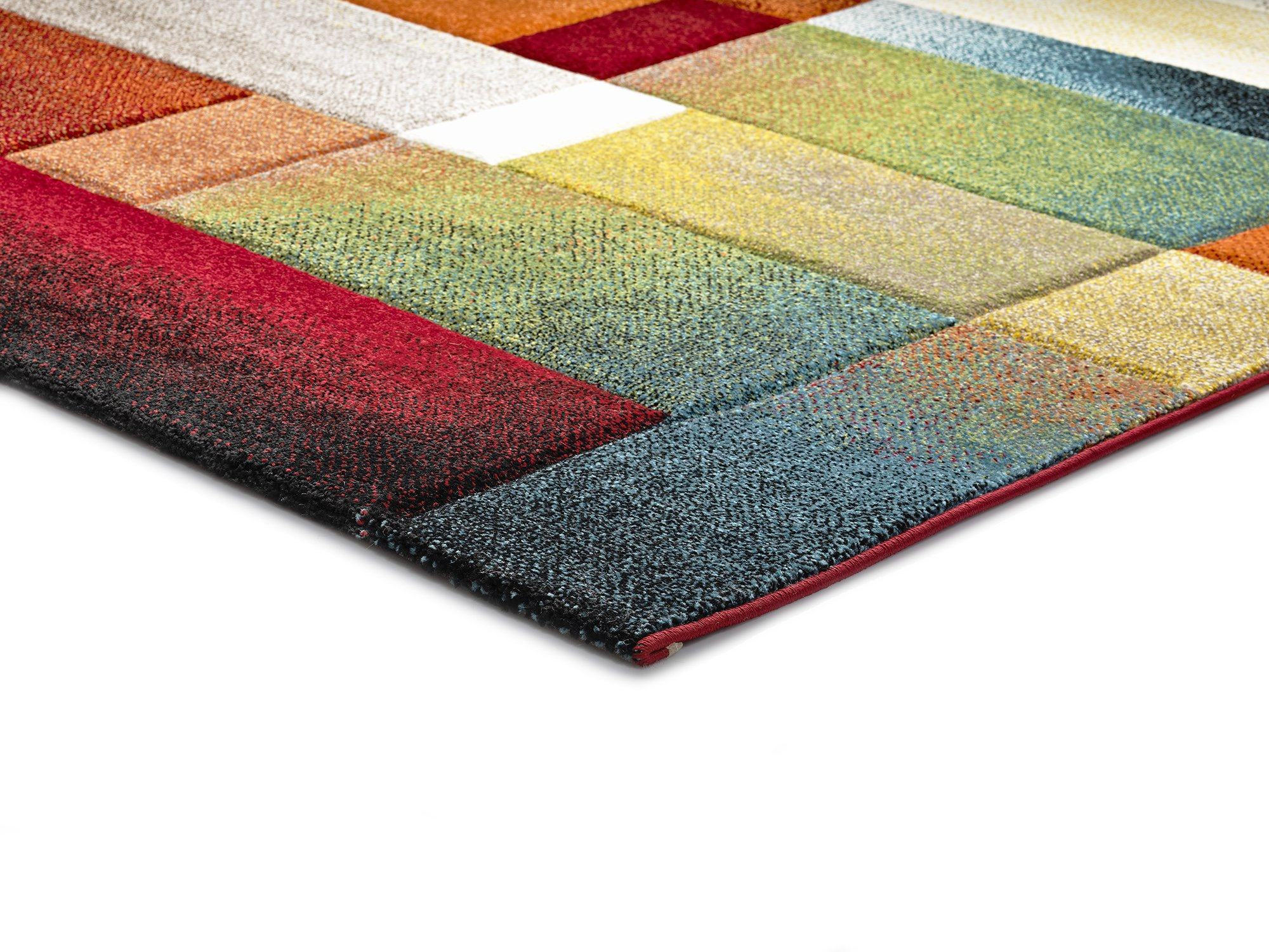 WEBTEPPICH Mehrfarbig Matrix 120/170 cm - Multicolor, Naturmaterialien/Textil (120/170cm) - Atticgo