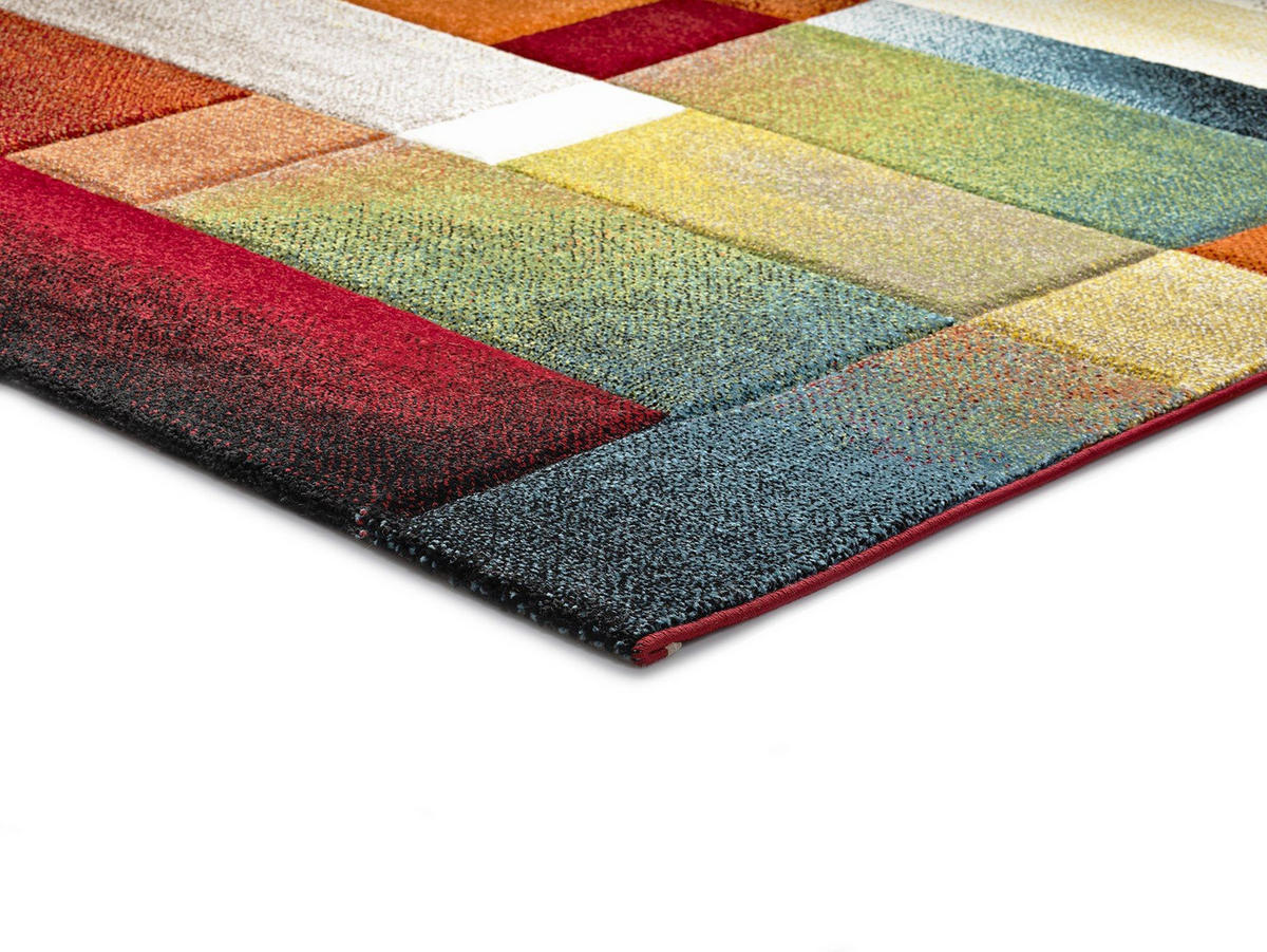 WEBTEPPICH Mehrfarbig Matrix 120/170 cm - Multicolor, Naturmaterialien/Textil (120/170cm) - Atticgo