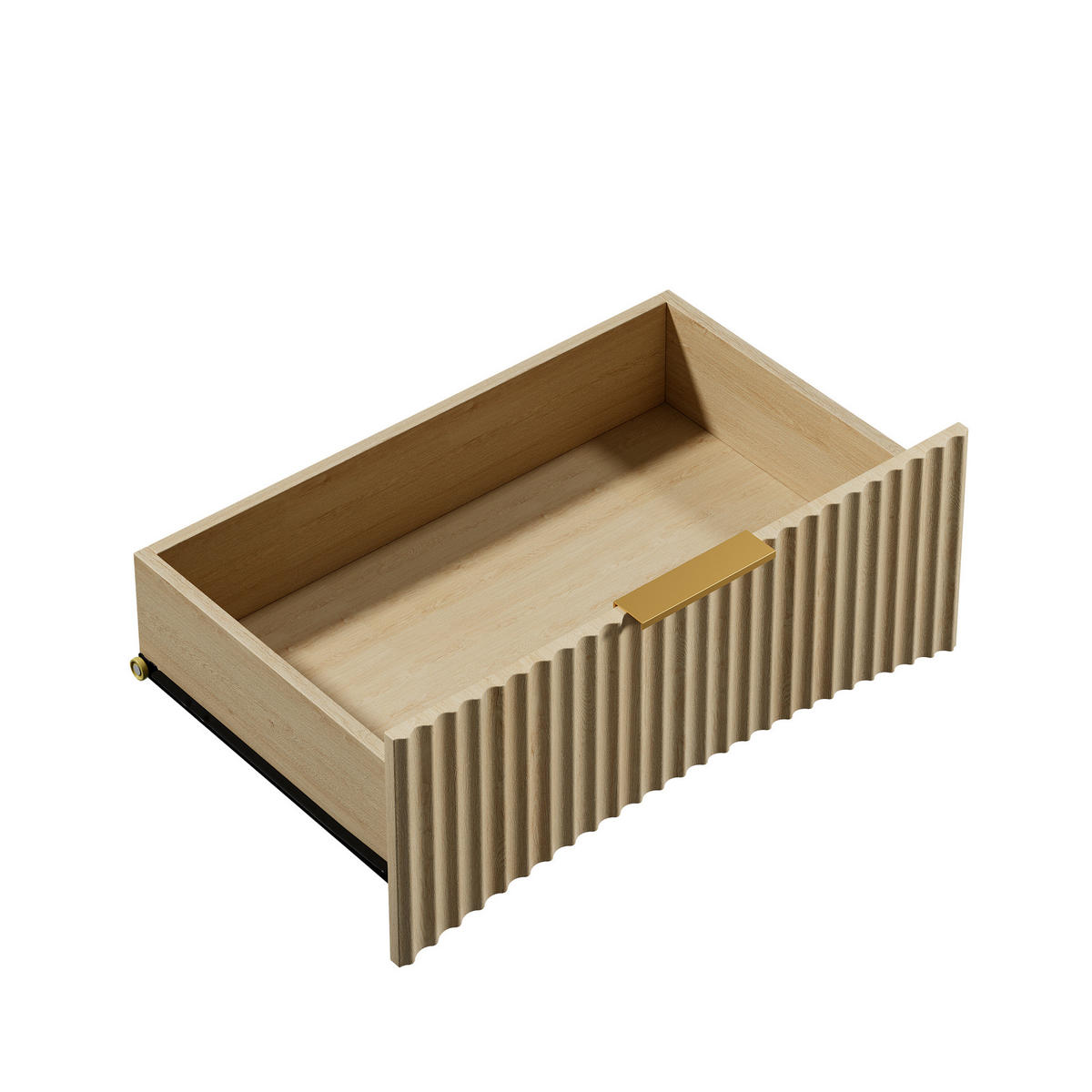 NACHTTISCH 38/58/64 cm Eiche aus MDF mit 3 Schubladen - Braun, Holzwerkstoff (38/64/58cm) - OKWISH