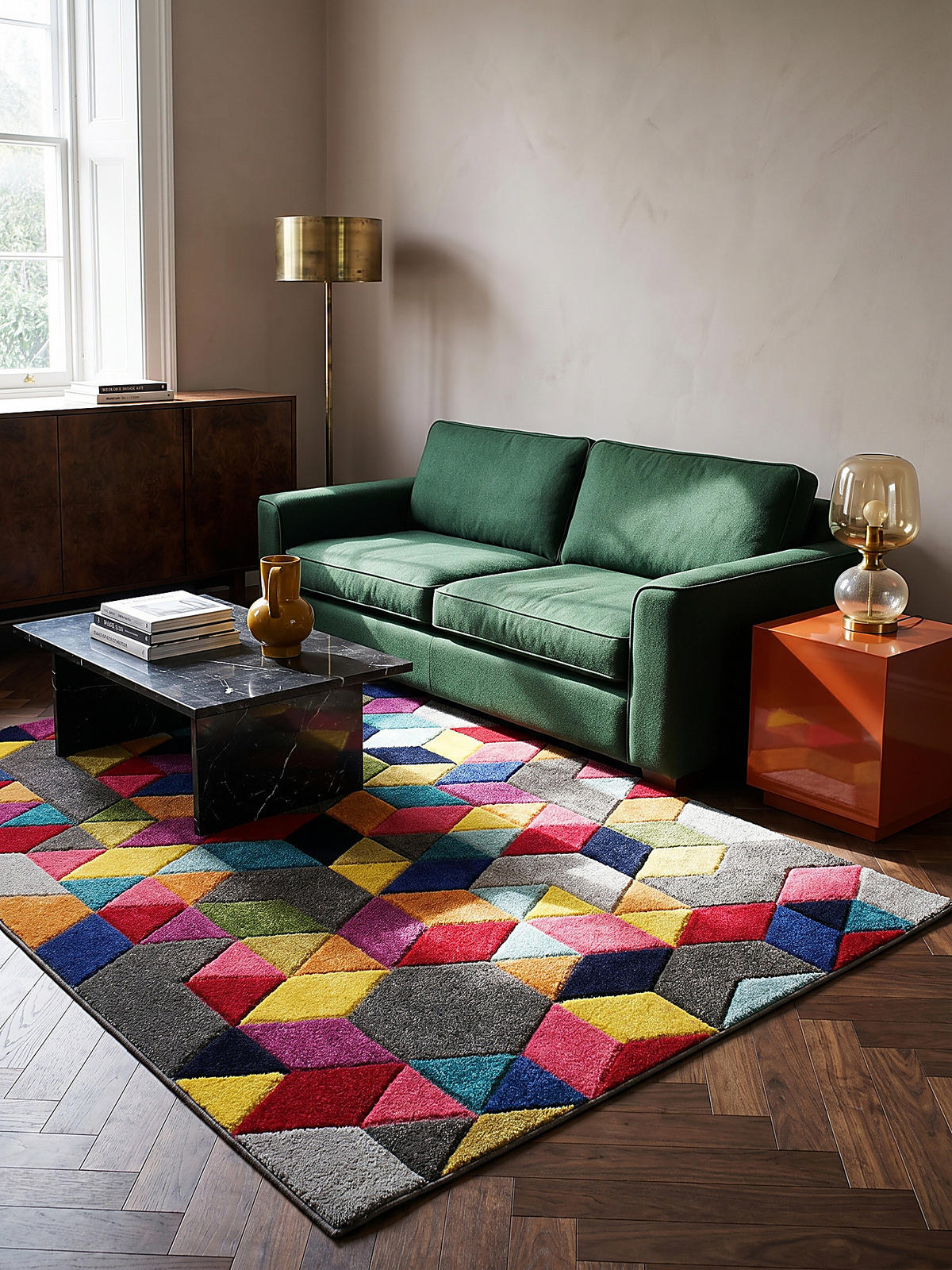 WEBTEPPICH MEON in Bunt, mit geometrischem Muster, 160 x 230 cm - Multicolor, Textil (230/160cm) - KADIMA DESIGN