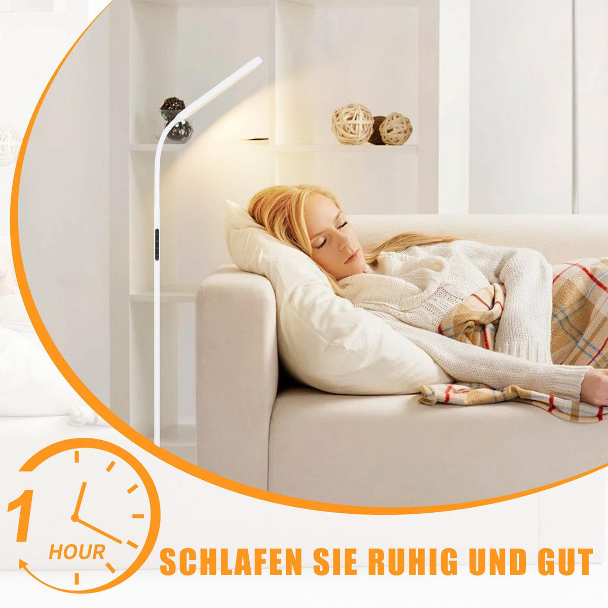 LED-STEHLAMPE Yanchak 137.1/6/22.8cm - Weiß, Metall (137.1/6/22.8cm) - Nettlife