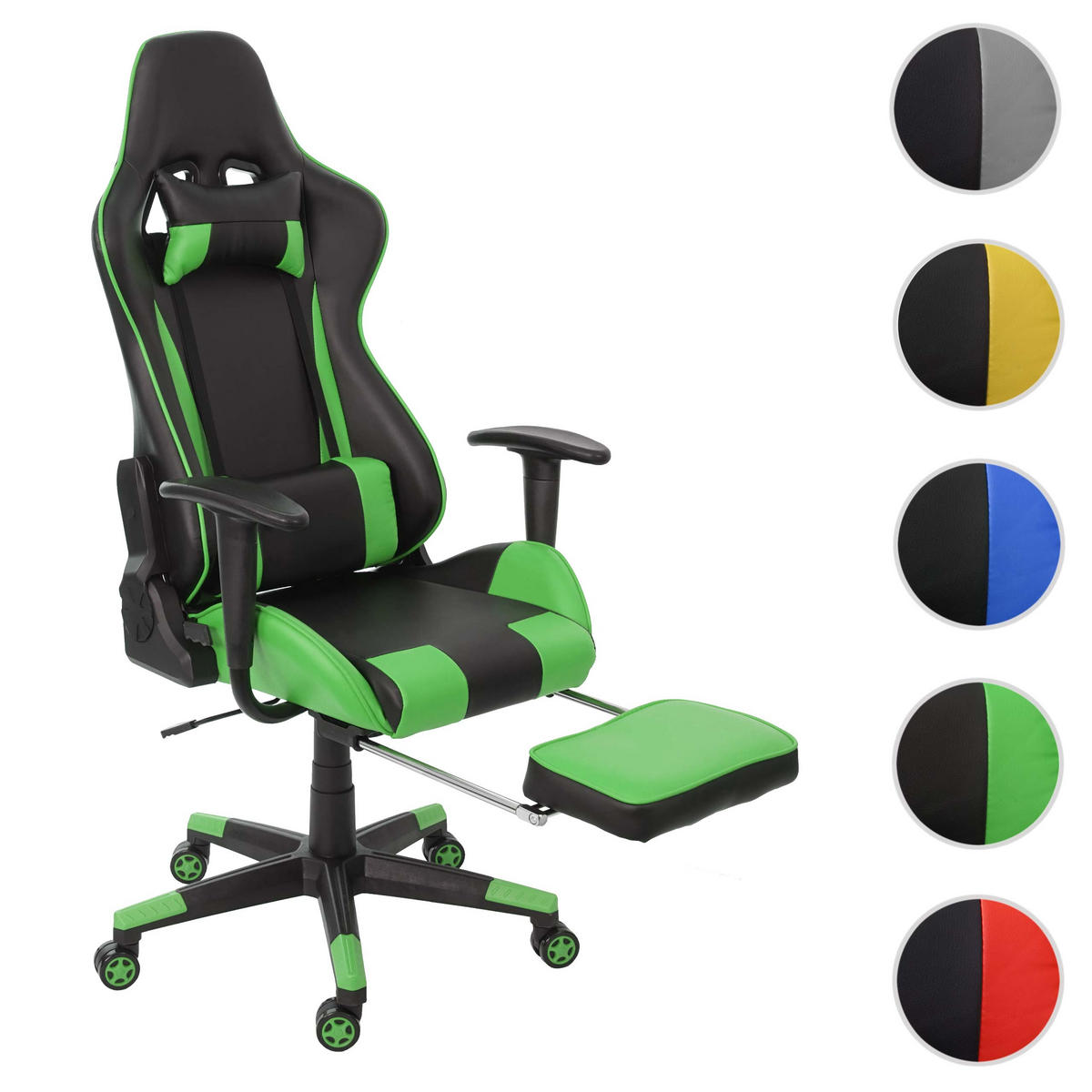 BÜROSTUHL Schwarz, Grün - Multicolor/Schwarz, Textil (67/139/68cm) - MCW