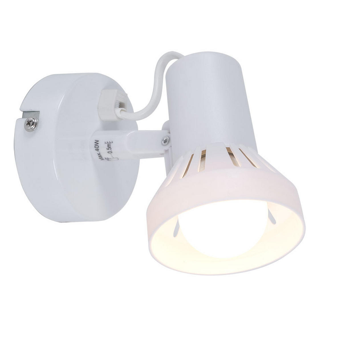 WANDLEUCHTE Spot Weiß beweglich 5er Set - Weiß, Metall (14/11/8cm)