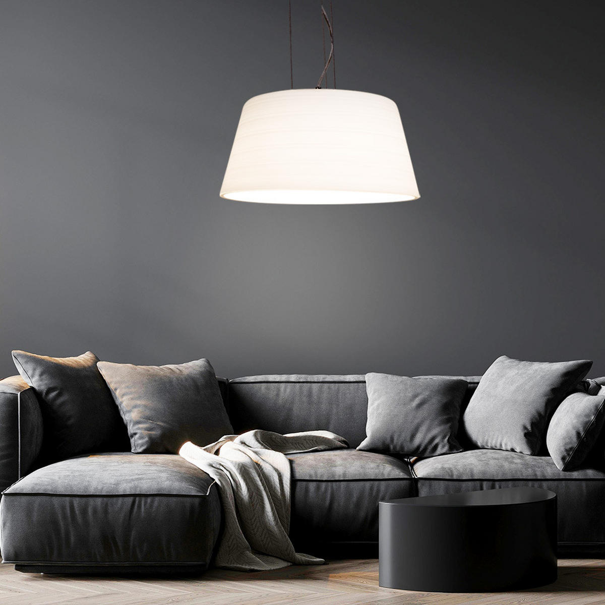 LED HÄNGELEUCHTE BIBRO Silber Glas - Silberfarben, Glas (39.5/39.5/110cm)