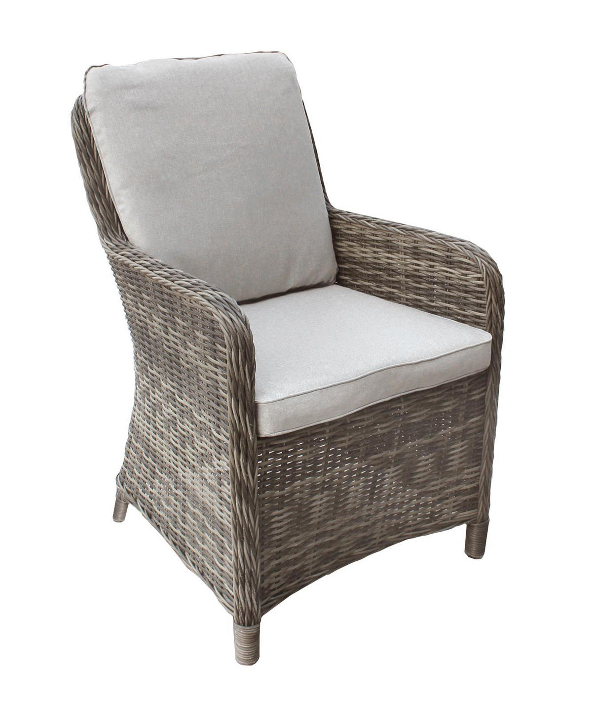 DININGLOUNGE-SET Ria Grau 5-teilig Polyrattan mit Sicherheitsglastisch 160/90/75 cm - Grau, Kunststoff - bellavista - Home & Garden