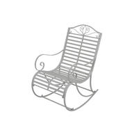 OUTDOOR-SCHAUKELSTUHL Maria Weiß Eisen Gartenstuhl - Weiß, Metall (57/84/99.5cm) - DELUKE