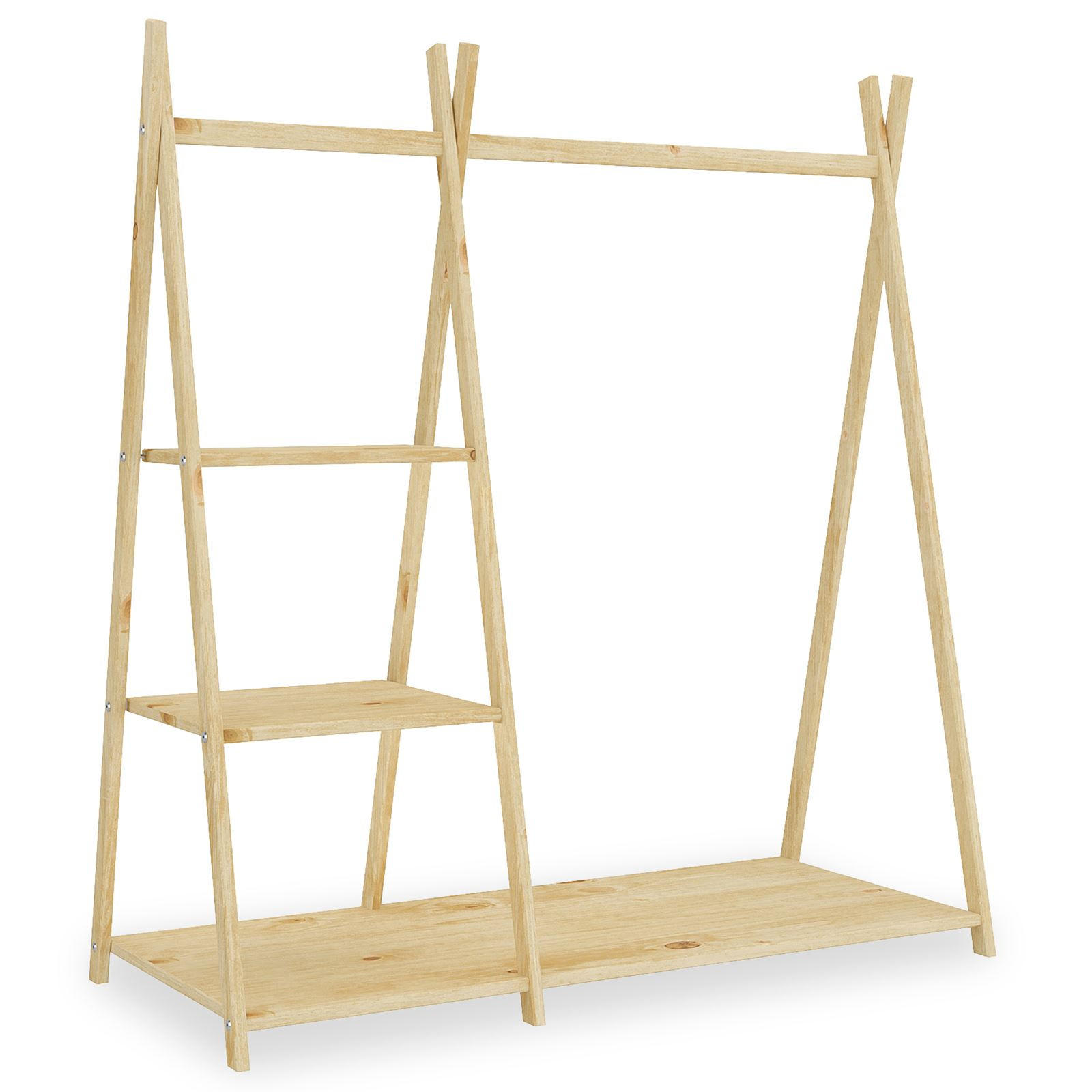 KINDERGARDEROBE LOTTE - Naturfarben, Holz (108/115/47cm) - IDIMEX