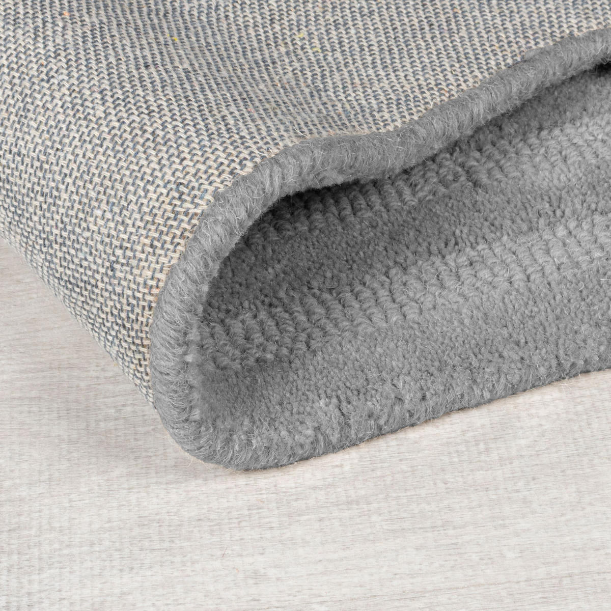 WOLLTEPPICH Zen Shaped Geometrisch, Wohnzimmer Grau Rechteckig 160x230 - Grau, Textil (160/230cm) - KADIMA DESIGN