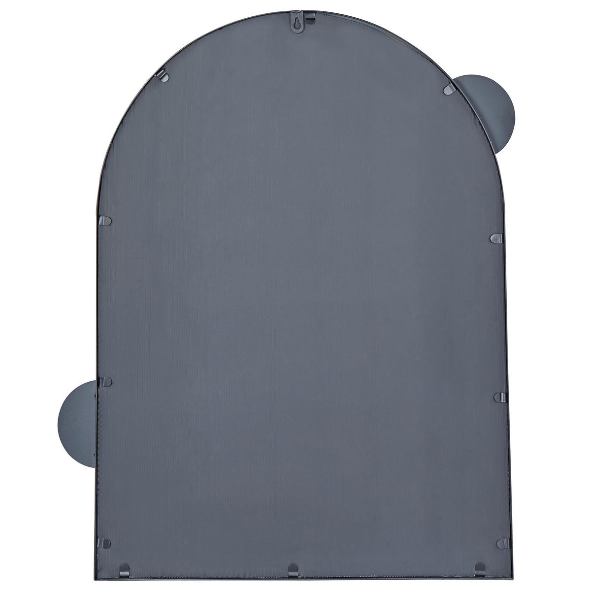 WANDSPIEGEL schwarz Metall 69/80 cm Aulon - Schwarz, Metall (69/80/3cm) - Beliani