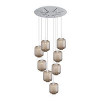 GALERIELEUCHTE Velo 8-flammig Klar Ø 25cm - Klar/Weiß, Glas (25/25/27cm) - s.luce