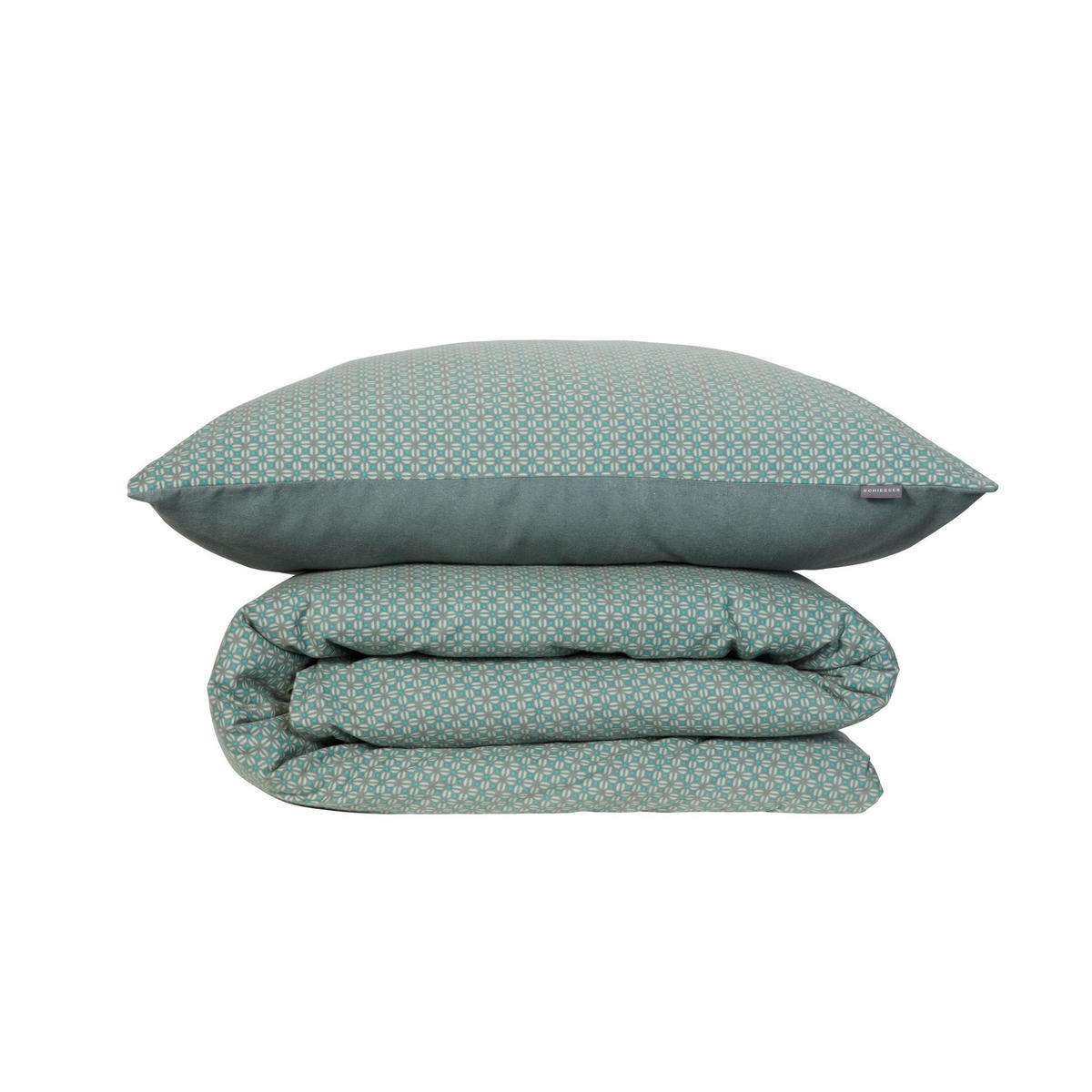 BETTWÄSCHESET Lucy - Feinbiber - 2-teilig - 155 x 220 cm - Petrol - Petrol, Textil (155/220cm) - SCHIESSER