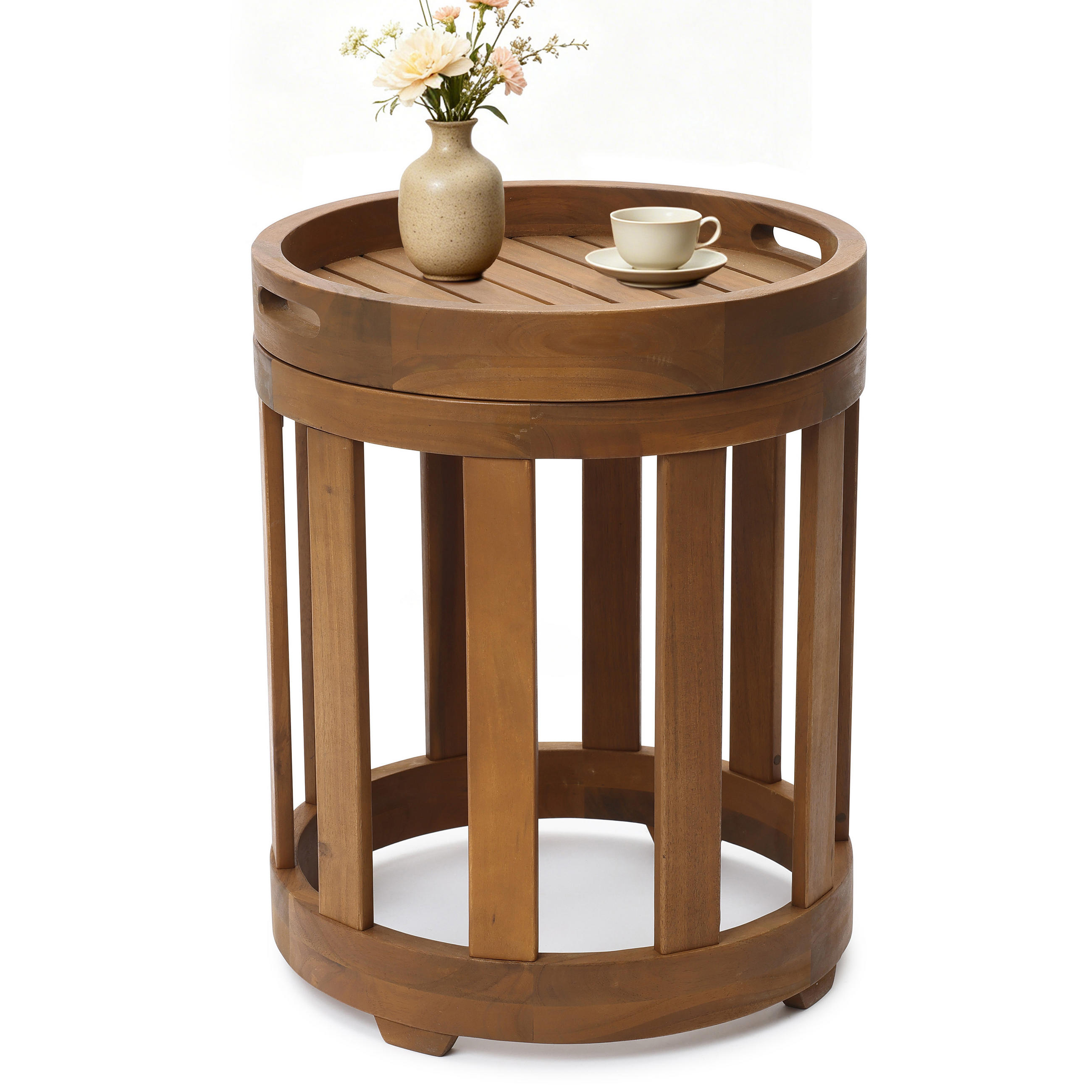 BEISTELLTISCH, Ø46 cm X H57 cm - Braun, Holz (46/46/57cm)
