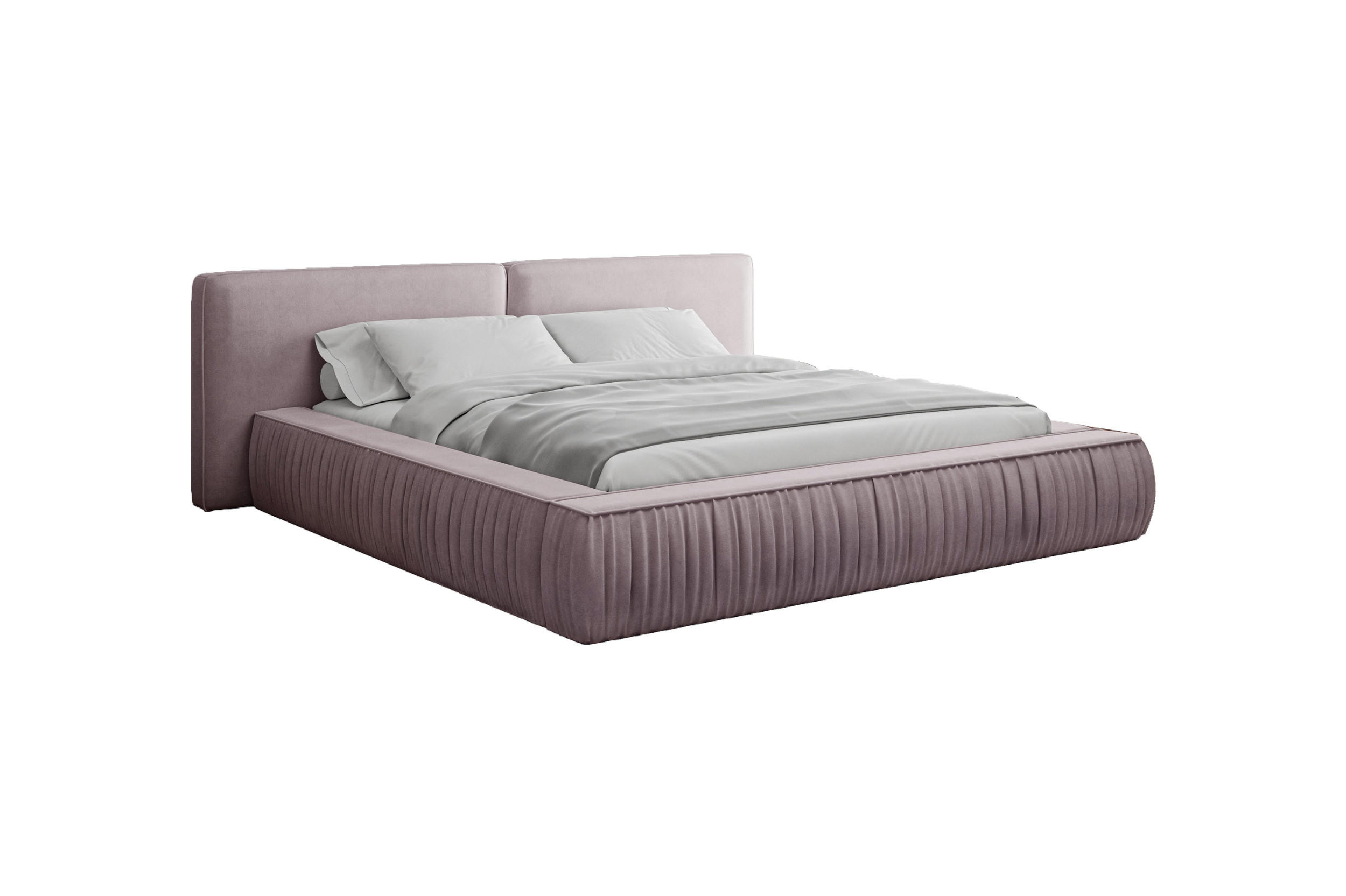 POLSTERBETT - Bett 08 - 160x200 - Lavendel (Riviera 62) - Rosa, Holzwerkstoff (160/200cm) - Möblo
