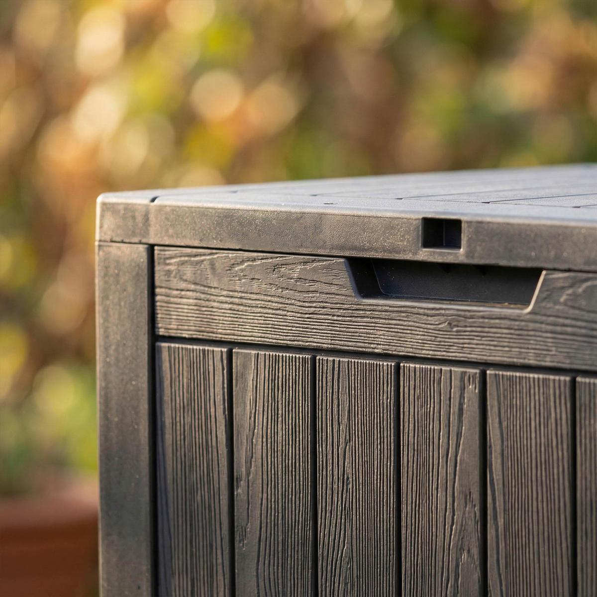 GARTENBOX 117L Schwarz - Schwarz, Kunststoff (56/53.2/43.1cm) - Akord