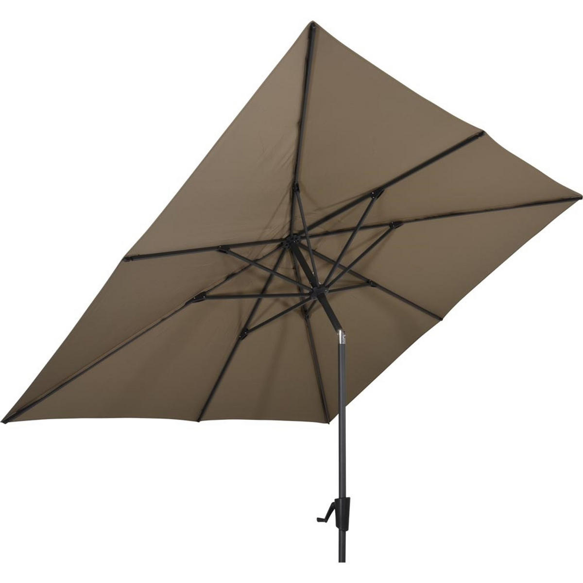 SONNENSCHIRM ZUM AUFKLAPPEN Libra - Taupe - 250/250/ cm - Taupe, Textil (250/250cm) - Lesli Living