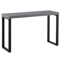 KONSOLENTISCH – Betonoptik/Schwarz, 120x40x76 cm, mit Metallbeinen, schmal - Schwarz/Grau, Holzwerkstoff/Metall (40/120/76cm) - KADIMA DESIGN