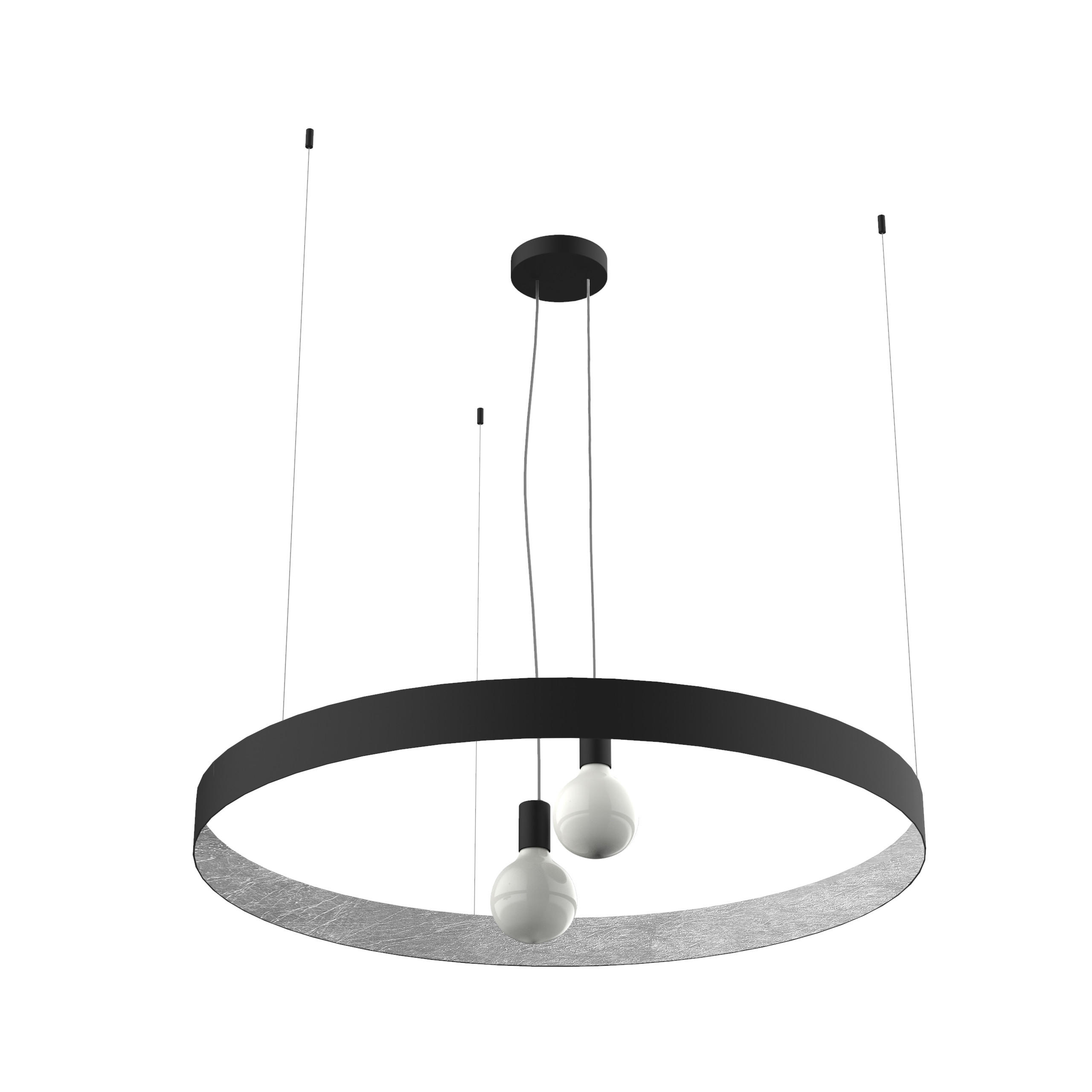 Lumicom Hängeleuchte Schwarz 80x6x80 cm