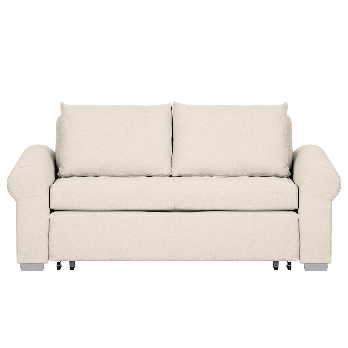 SCHLAFSOFA - Creme, Textil (185/90/90cm) - home24