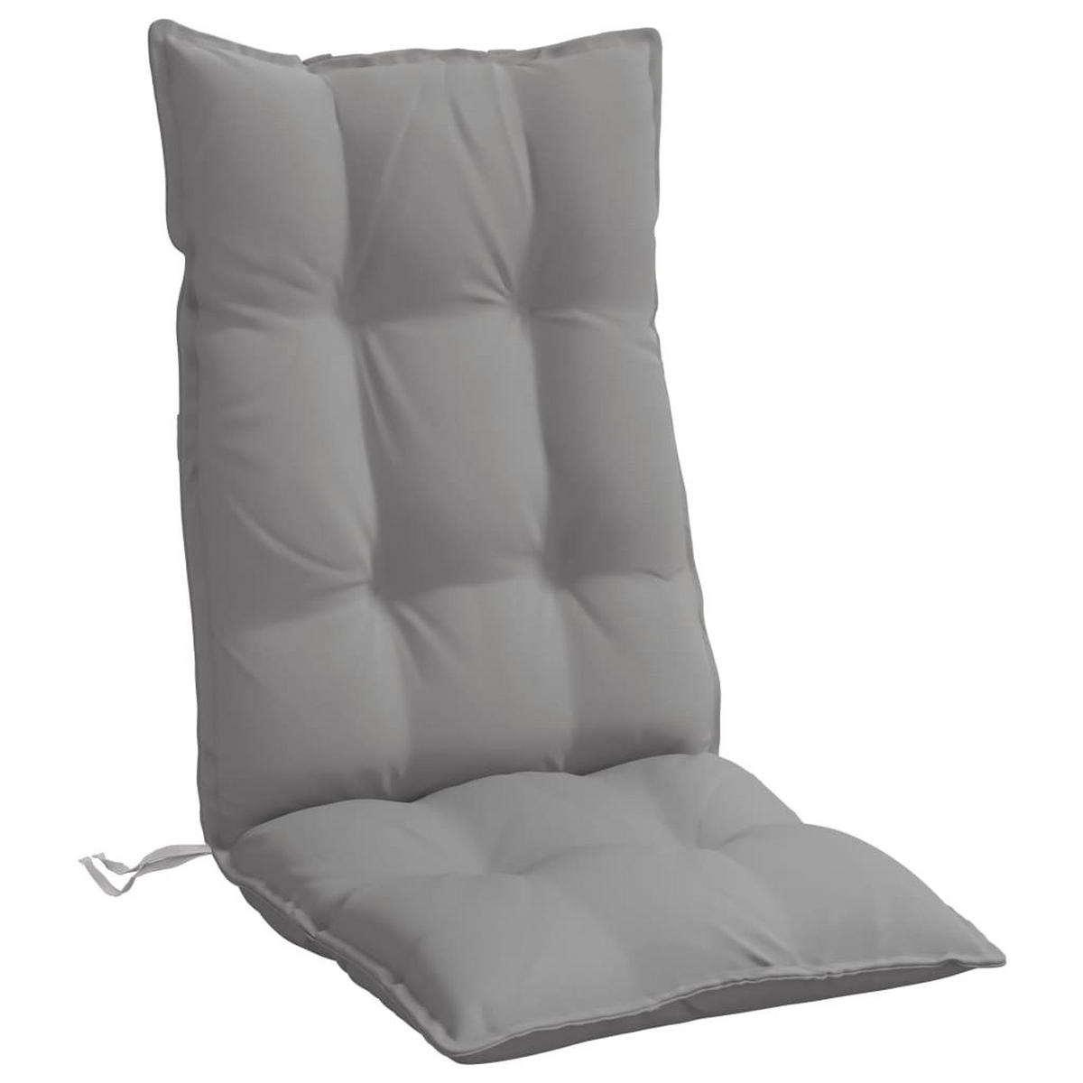 HOCHLEHNER-AUFLAGEN 4 Stk. Grau Oxford-Gewebe - Grau, Textil (50/7/120cm) - vidaXL