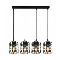 PENDELLEUCHTE TRAGLAS - Transparent/Schwarz, Glas/Metall (10/65/80cm) - kiki design