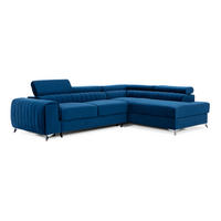 ECKSOFA Laurence mit Schlaffunktion & Bettkasten – 278 x 205 cm, verstellbare Kopfstützen - Blau, Kunststoff (278/205cm) - Wohnideebilder
