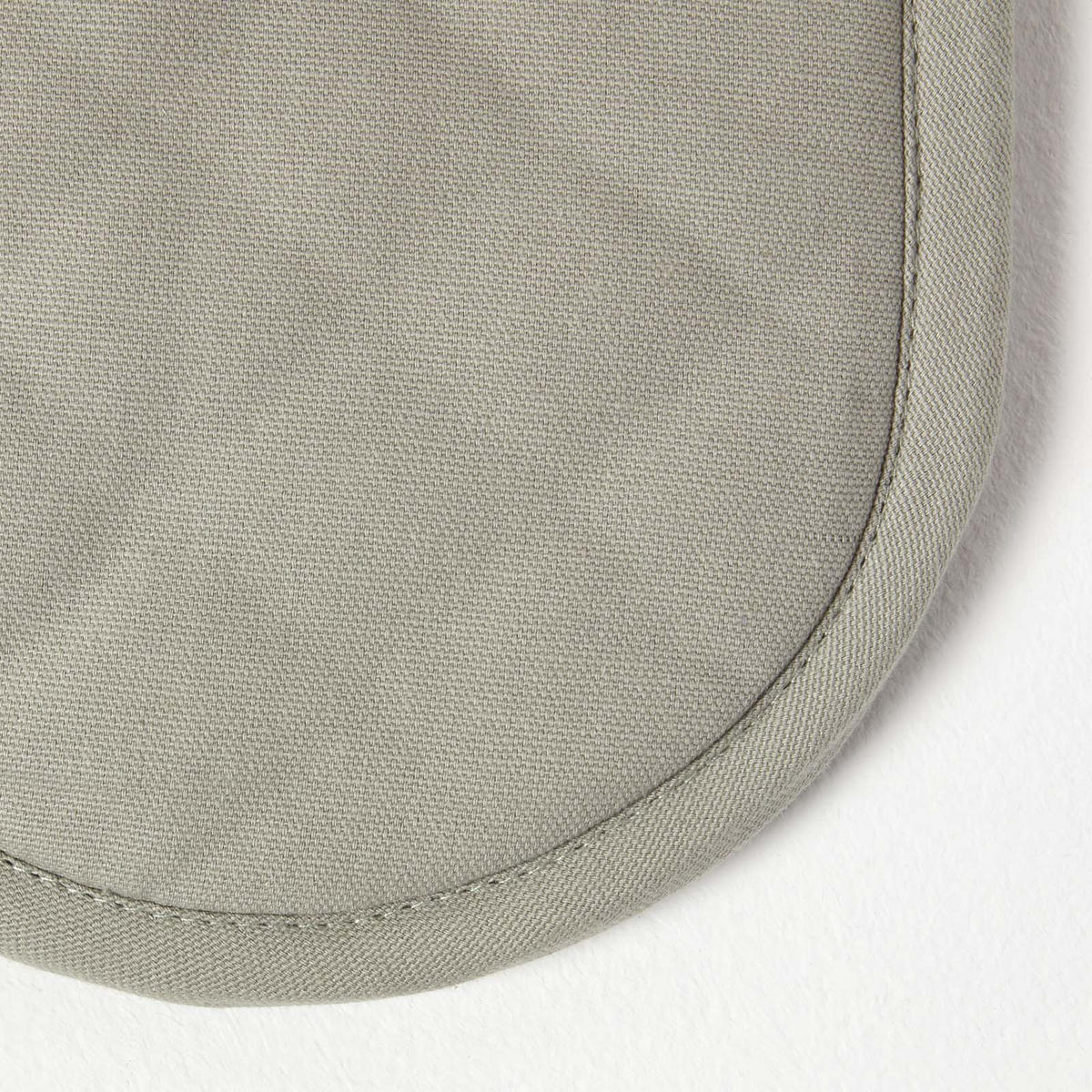 DOPPEL-OFENHANDSCHUH grau-weiß 18/84 cm, Baumwolle wattiert - Grau, Textil (18/84cm) - Homescapes