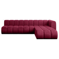 ECKSOFA modulares Sofa Darnel-L2 - 296x177x70 cm Bordeauxrot - Bordeaux, Holzwerkstoff/Textil (296/177cm) - ALTDECOR