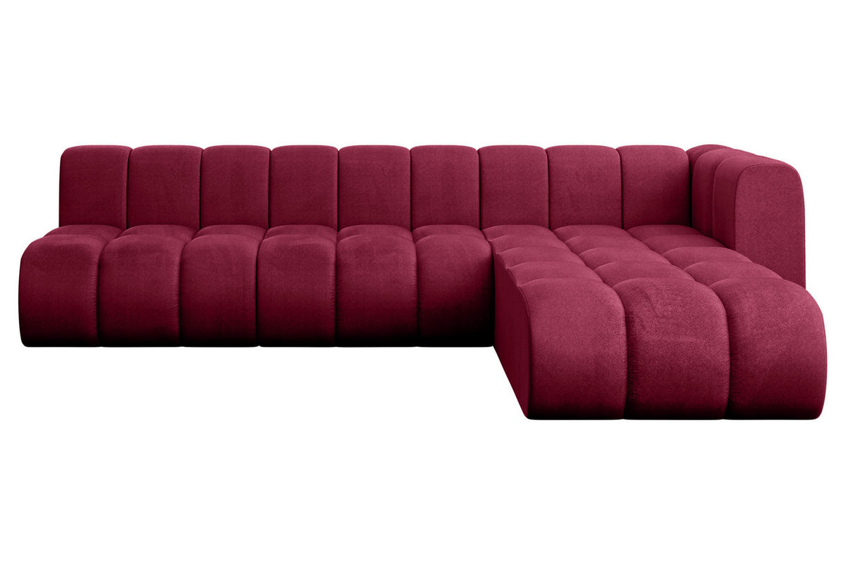 ECKSOFA modulares Sofa Darnel-L2 - 296x177x70 cm Bordeauxrot - Bordeaux, Holzwerkstoff/Textil (296/177cm) - ALTDECOR